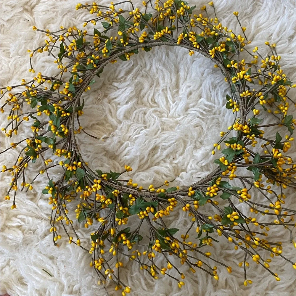 Yellow and Brown Holiday Wreath